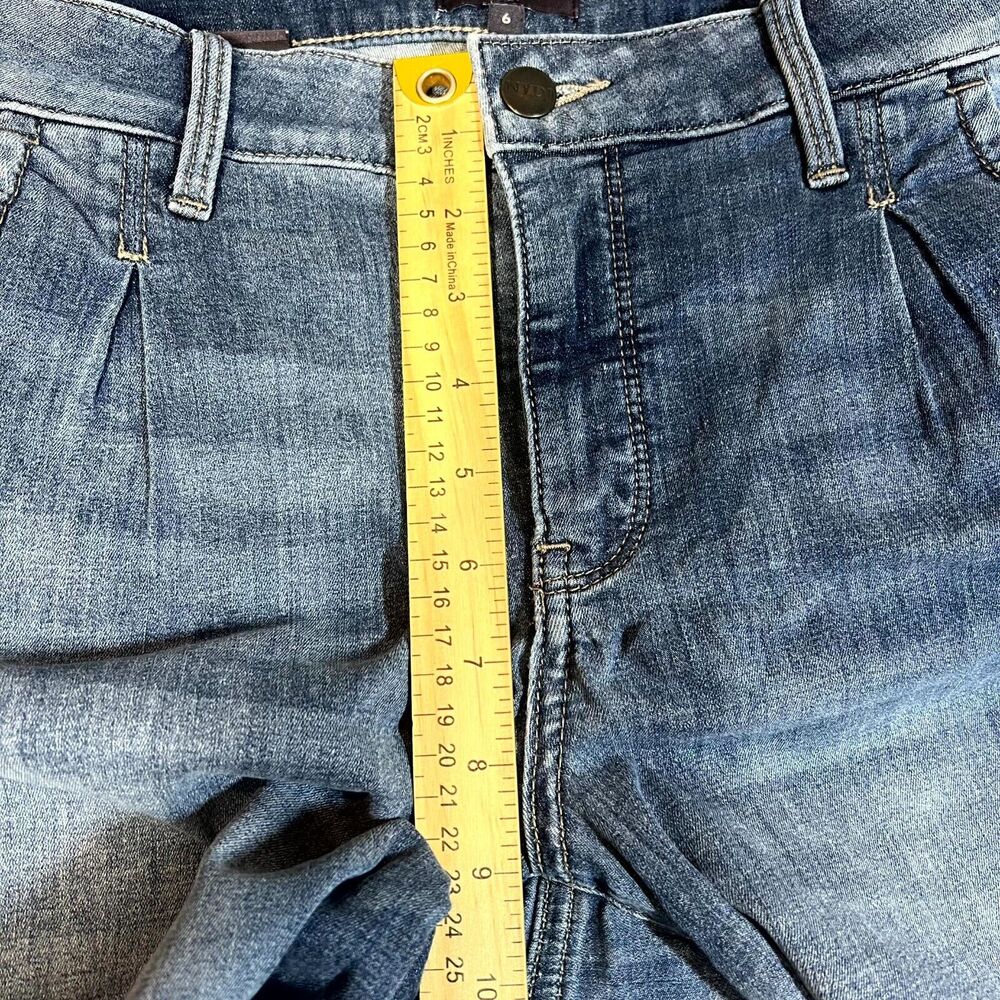 NYDJ Dayla Jeans Womens Size 6 Blue Denim Cuff Capri Lift Tuck Technology 32x26 - Picture 7 of 11
